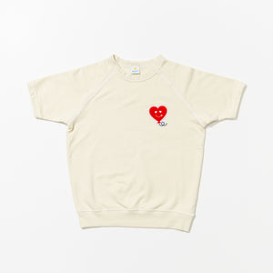 HEART PATCH SHORT SLEEVE SWEATSHRT (on sale)